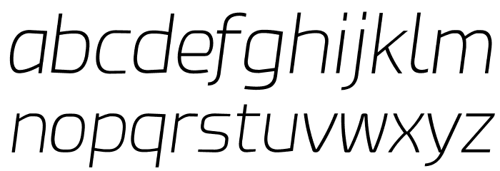 Esphimere Extra Light Italic Font LOWERCASE