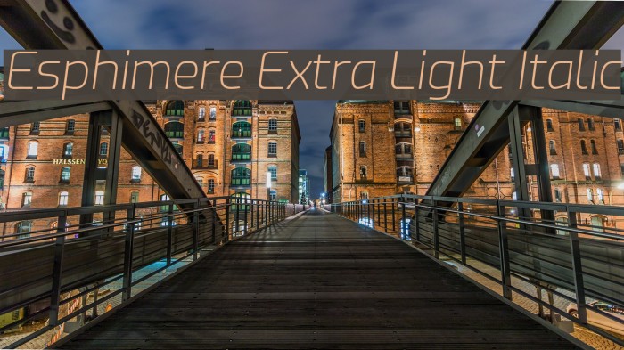 Esphimere Extra Light Italic Font examples