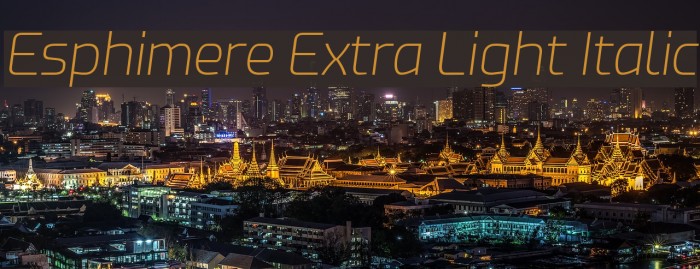Esphimere Extra Light Italic Font examples
