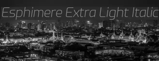 Esphimere Extra Light Italic Font examples