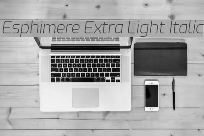 Esphimere Extra Light Italic Font examples