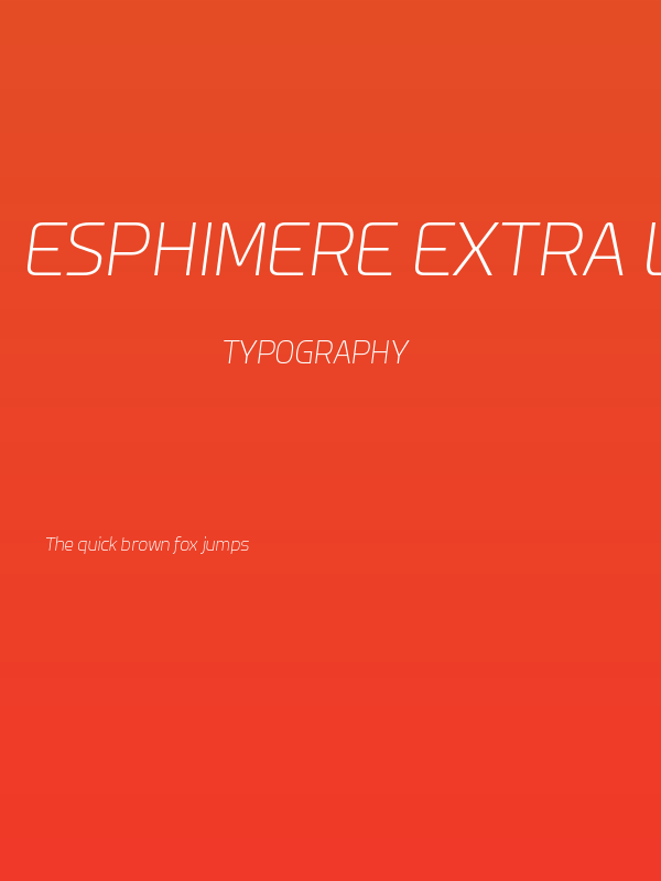 Esphimere Extra Light Italic Poster