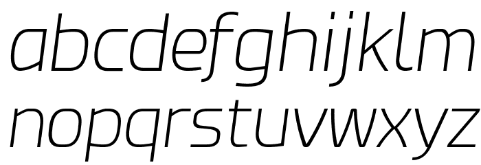 Esphimere Extra Light Italic Font LOWERCASE