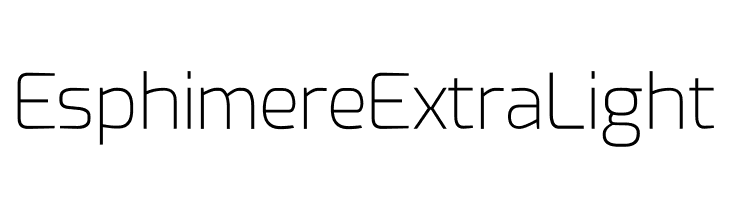 Esphimere Extra Light  font caratteri gratis