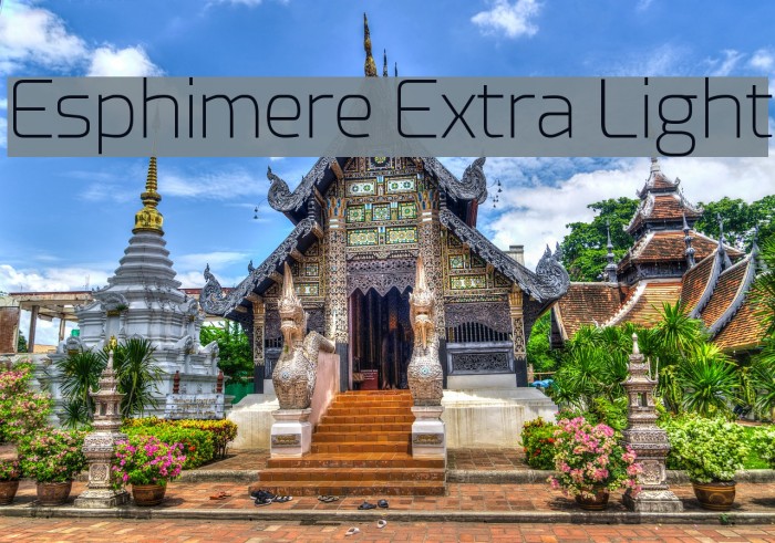 Esphimere Extra Light Font examples