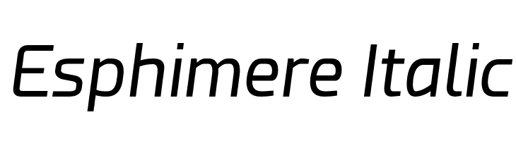 Esphimere Italic Fonte