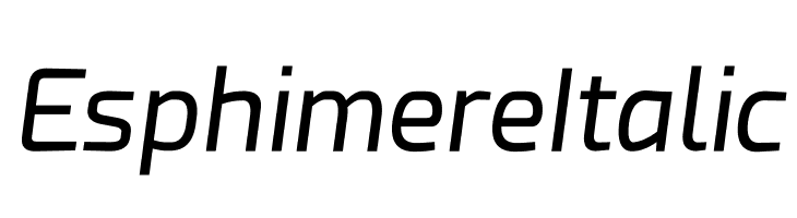 Esphimere Italic  Скачать бесплатные шрифты