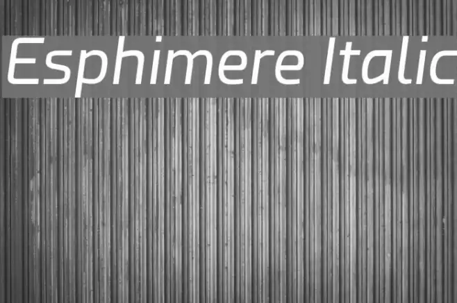 Esphimere Italic Font examples