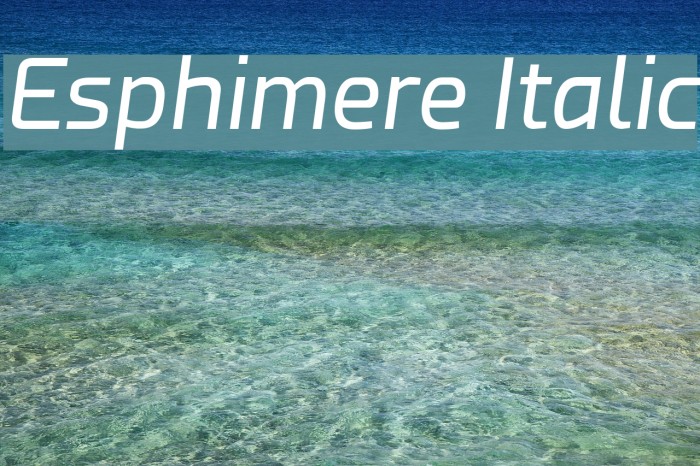 Esphimere Italic Font examples