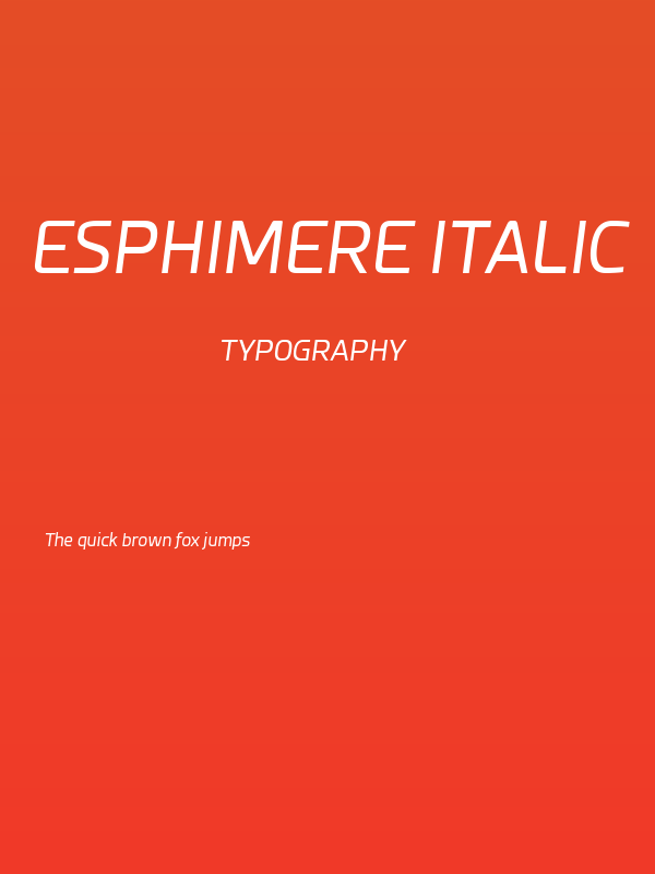 Esphimere Italic Poster