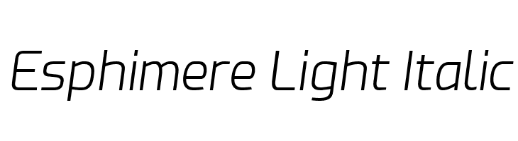 Esphimere Light Italic Font