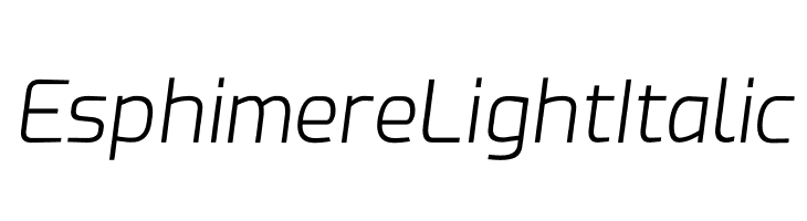 Esphimere Light Italic  フリーフォントのダウンロード