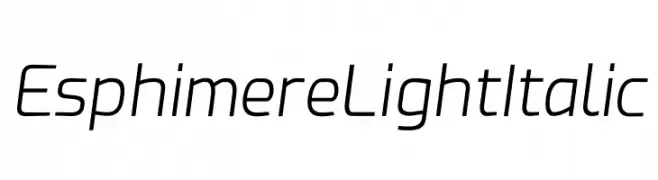 Esphimere Light Italic  baixar fontes gratis
