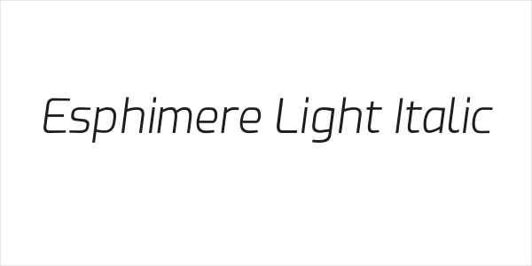 Esphimere Light Italic Logo