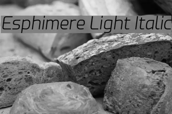Esphimere Light Italic Font examples