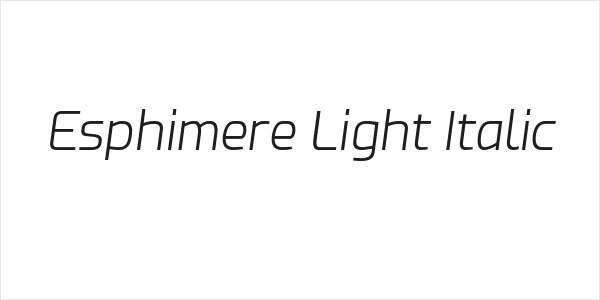 Esphimere Light Italic Logo