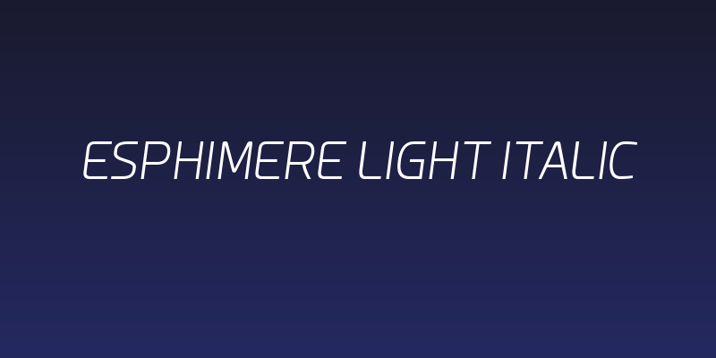 Esphimere Light Italic Social Header