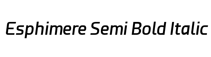 Esphimere Semi Bold Italic Font