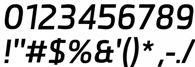 Esphimere Semi Bold Italic Font OTHER CHARS