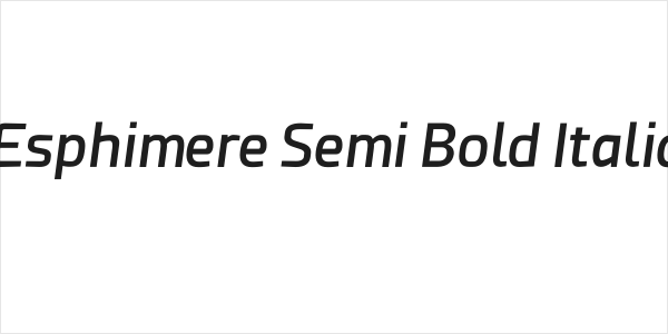Esphimere Semi Bold Italic Logo