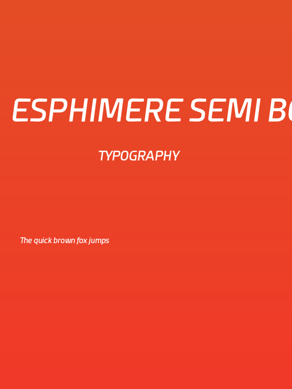 Esphimere Semi Bold Italic Poster