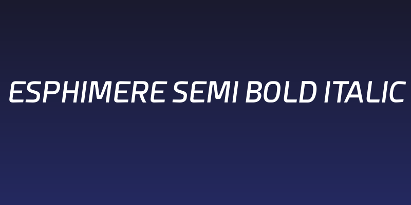 Esphimere Semi Bold Italic Social Header