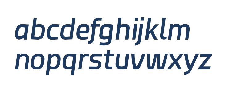 Esphimere Semi Bold Italic Lowercase