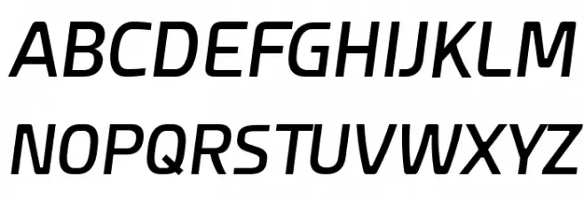 Esphimere Semi Bold Italic Schriftart Groß