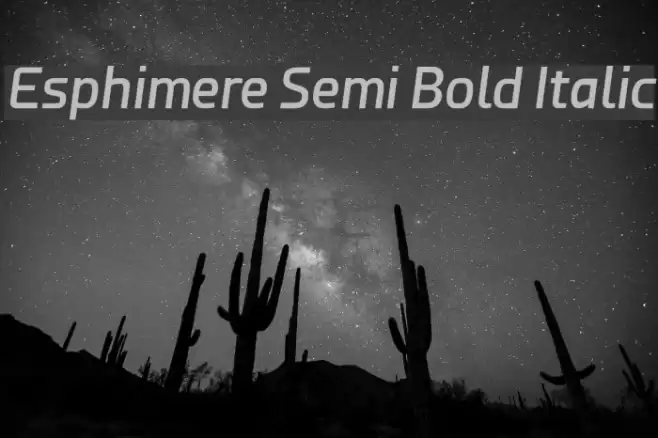Esphimere Semi Bold Italic Font examples