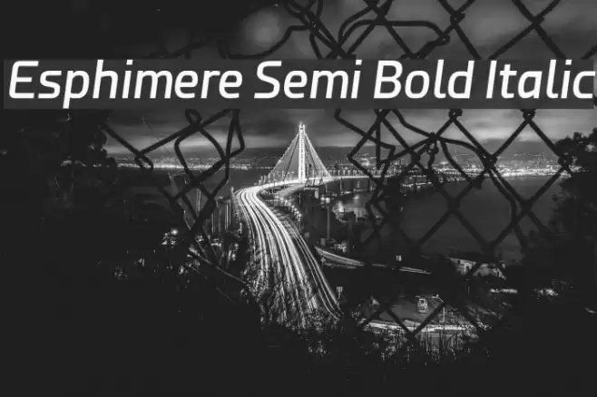 Esphimere Semi Bold Italic Font examples