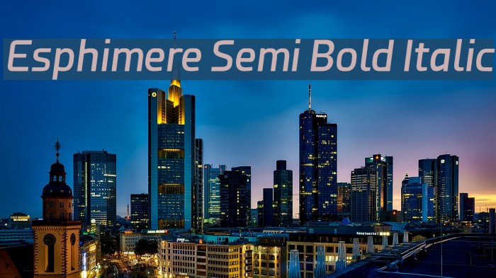Esphimere Semi Bold Italic Font examples