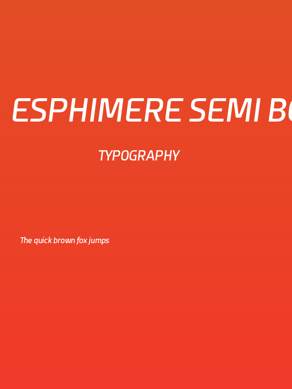 Esphimere Semi Bold Italic Poster