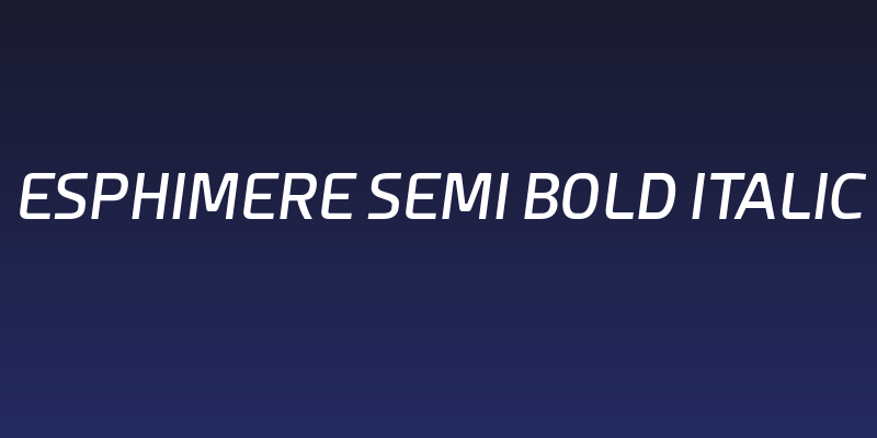 Esphimere Semi Bold Italic Social Header
