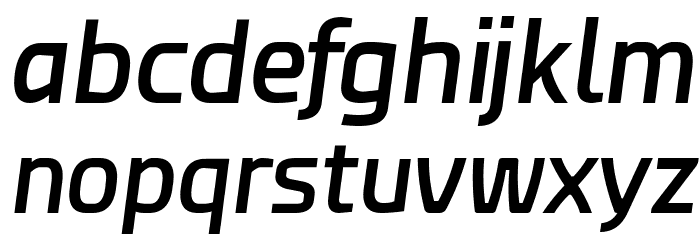 Esphimere Semi Bold Italic Font LOWERCASE