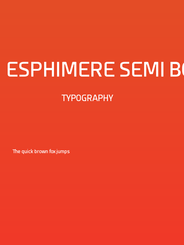Esphimere Semi Bold Poster