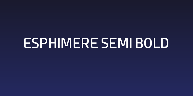 Esphimere Semi Bold Social Header