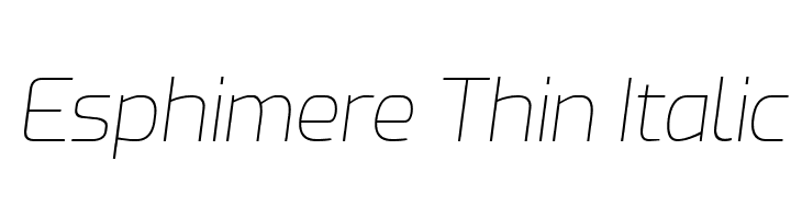 Esphimere Thin Italic Font