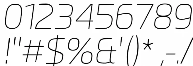 Esphimere Thin Italic Font OTHER CHARS