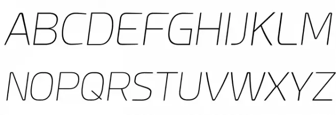 Esphimere Thin Italic Schriftart Groß