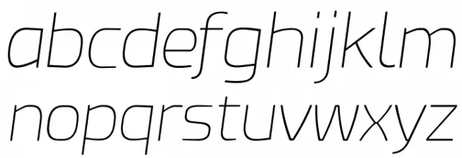 Esphimere Thin Italic फ़ॉन्ट लोअरकेस