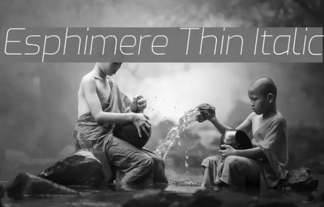 Esphimere Thin Italic Font examples