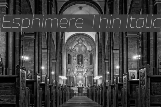 Esphimere Thin Italic Font examples