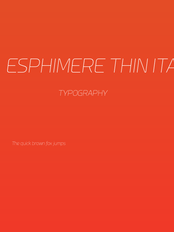 Esphimere Thin Italic Poster