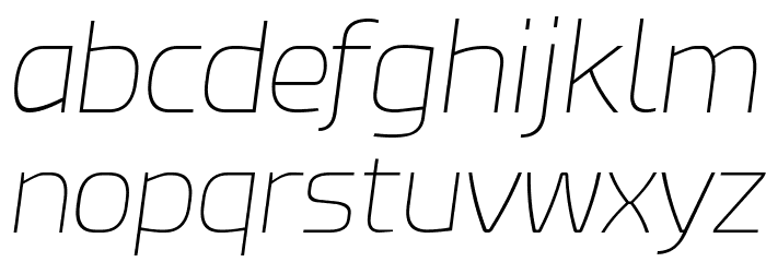 Esphimere Thin Italic Font LOWERCASE