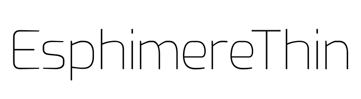 Esphimere Thin  Frei Schriftart Herunterladen