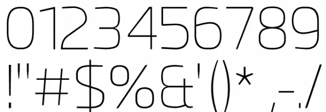 Esphimere Thin Font OTHER CHARS