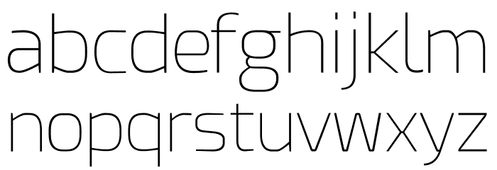 Esphimere Thin Font LOWERCASE