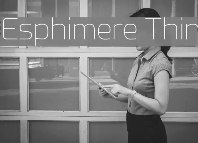 Esphimere Thin Font examples