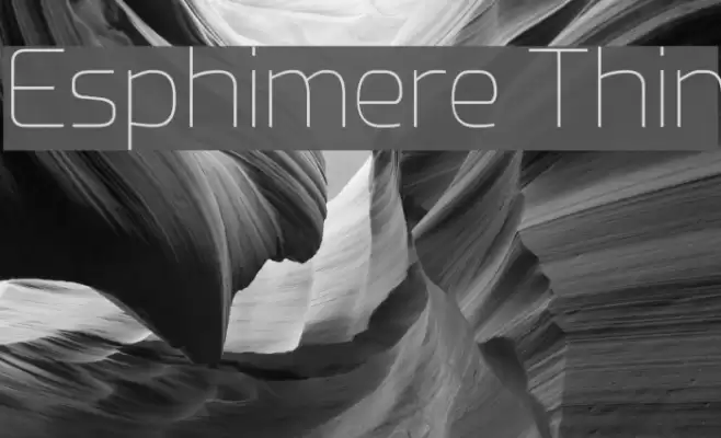 Esphimere Thin Font examples