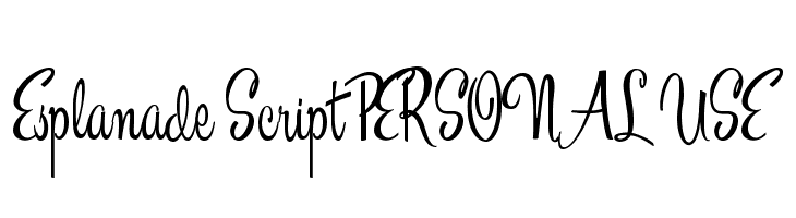 Esplanade Script PERSONAL USE  नि: शुल्क फ़ॉन्ट्स डाउनलोड